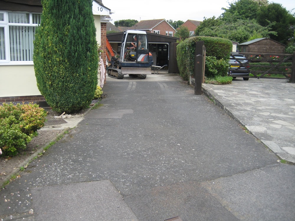 Before image of driveway