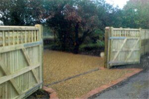 shingle driveway construction bespoke gates